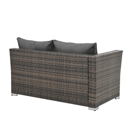 Patio Furniture, Outdoor Furniture, Seasonal PE Wicker Furniture, 4 Set Wicker Furniture With Tempered Glass Coffee Table - Sleep Galleria