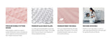 Pink Breathable Soft Minky Weighted Throw Blanket for All Season Single Double Couple Weighted Haveay Blanket with Glass Beads - Sleep Galleria