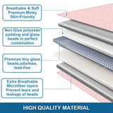 Pink Breathable Soft Minky Weighted Throw Blanket for All Season Single Double Couple Weighted Haveay Blanket with Glass Beads - Sleep Galleria