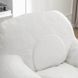 Plush White Teddy Foam Bean Bag Chair - Sleep Galleria