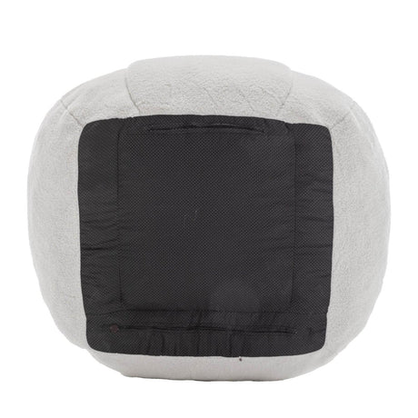 Plush White Teddy Foam Bean Bag Chair - Sleep Galleria