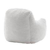 Plush White Teddy Foam Bean Bag Chair - Sleep Galleria