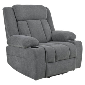 Power Lift Recliner Chair with Extended Footrest - Dark Gray - Omega Lifestyles