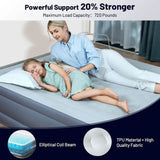 PVC-Free Air Mattress Queen with Built-in Pump, One Button Inflation and Auto Stop, 720 LB Support Airtight Airbed, 1 - Omega Lifestyles