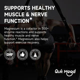 Quitmood Triple Magnesium Complex | 300mg of Magnesium Glycinate, Malate, & Citrate for Muscles, Nerves, & Energy | High Absorpt - Omega Lifestyles