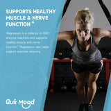 Quitmood Triple Magnesium Complex | 300mg of Magnesium Glycinate, Malate, & Citrate for Muscles, Nerves, & Energy | High Absorpt - Omega Lifestyles