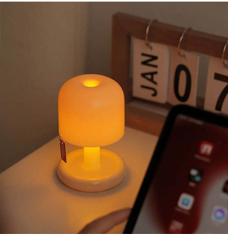 Rechargeable Mushroom Night Light Led Sunset Table Lamp USB Minimalist Desk Bedroom Bar Room Decoration Atmosphere Mood Light - Sleep Galleria