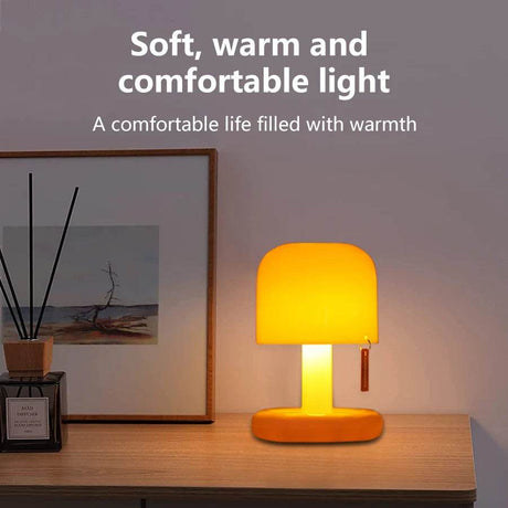 Rechargeable Mushroom Night Light Led Sunset Table Lamp USB Minimalist Desk Bedroom Bar Room Decoration Atmosphere Mood Light - Sleep Galleria