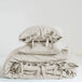 Simple&Opulence 100% Linen Bedding Set 3Pcs Natural Flax Breathable King Size with Tie Closure Pillowcase Duvet Cover Sheet - Sleep Galleria
