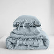Simple&Opulence 100% Linen Bedding Set 3Pcs Natural Flax Breathable King Size with Tie Closure Pillowcase Duvet Cover Sheet - Sleep Galleria