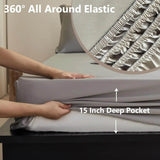 Simple&Opulence 100% Tencel Lyocell Sheet Set 4 Pieces, Moisture-Wicking, Silky Soft Cooling Sheets for All-Season - Sleep Galleria