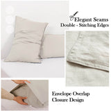 Simple&Opulence 3/4 Pcs 100% Bed Linen Sheet Set Basic Style Washed Natural French Flax Soft Breathable Comforter Sheets Sets - Sleep Galleria