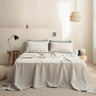Simple&Opulence 3/4 Pcs 100% Bed Linen Sheet Set Basic Style Washed Natural French Flax Soft Breathable Comforter Sheets Sets - Sleep Galleria