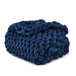 Simple&Opulence Handmade Chunky Knit Weighted Blanket for Adults, Cooling Heavy Cable Knitted Throw Blanket Home Decor for Sofa - Sleep Galleria