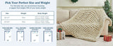 Simple&Opulence Handmade Chunky Knit Weighted Blanket for Adults, Cooling Heavy Cable Knitted Throw Blanket Home Decor for Sofa - Sleep Galleria