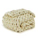 Simple&Opulence Handmade Chunky Knit Weighted Blanket for Adults, Cooling Heavy Cable Knitted Throw Blanket Home Decor for Sofa - Sleep Galleria
