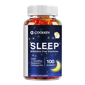 Sleep Gummies - with Ashwagandha, Magnesium, GABA - Relieve Insomnia and Stress, Improve Sleep Quality - 100 Gummies - Omega Lifestyles