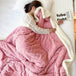Soft Woolen Blanket for Bedding and Sofa, Warm Lamb Velvet Flannel Cover Blanket for Office, Air Conditioning and Nap - Sleep Galleria