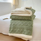 Soft Woolen Blanket for Bedding and Sofa, Warm Lamb Velvet Flannel Cover Blanket for Office, Air Conditioning and Nap - Sleep Galleria
