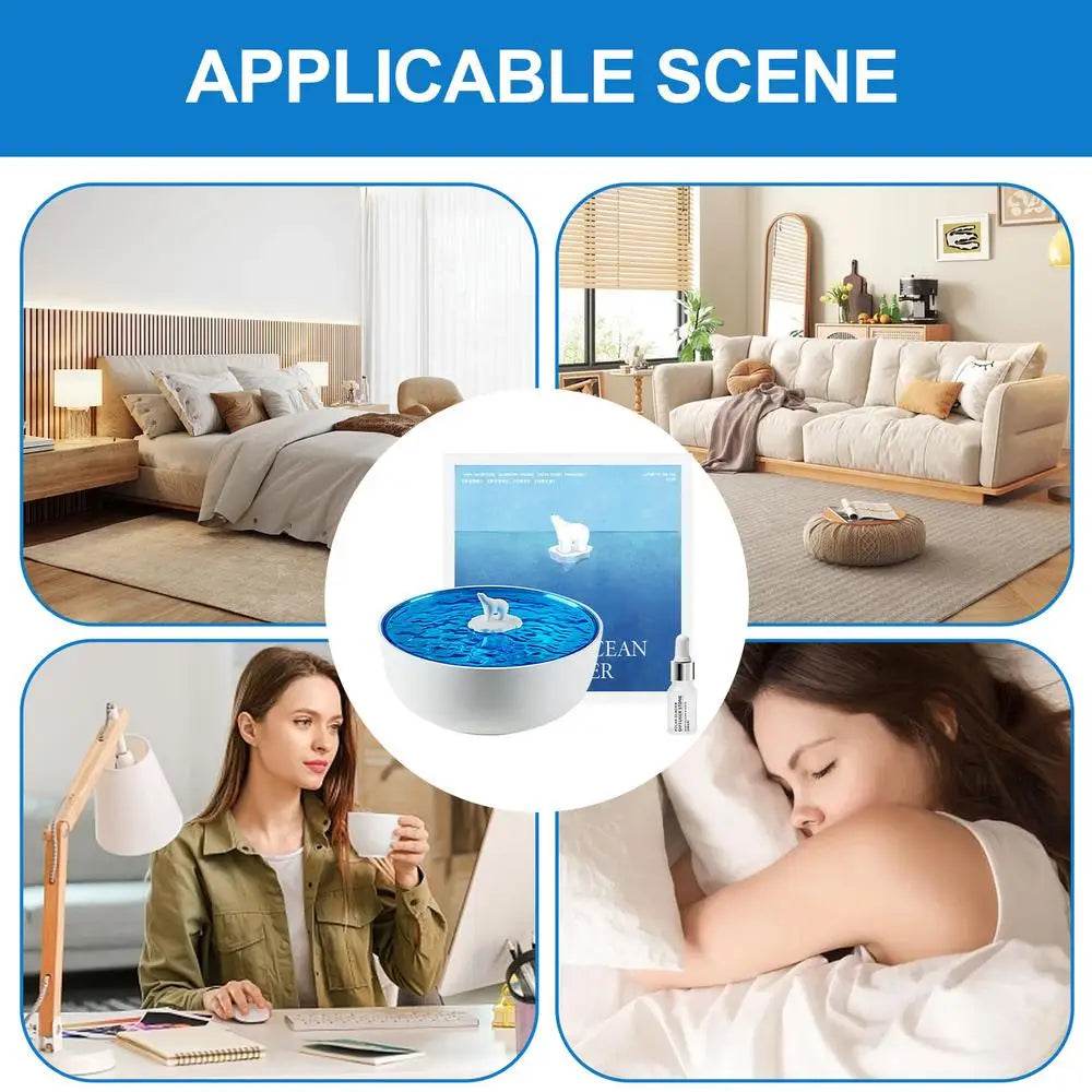 Speaker With Lights White Noise Speaker Lamp Wireless Projector Decorative Night Lamp Projector Home Decorations For Living Room - Omega Lifestyles