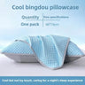 Summer Cooling Pillowcase Solid Color Ice Bean Bean Pillowcase Cool Feeling Air Conditioning Cover Washable (No Pillow) 48x74cm - Sleep Galleria