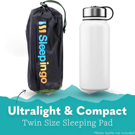 Ultralight Sleeping Pad - Inflatable Sleeping Mat for Camping, Hiking, Backpacking - 74x22 Inches Compact Air Mattress - Omega Lifestyles