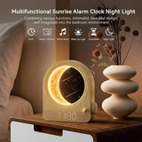 Wake Up Light Sunrise Alarm Clock Dual Alarm Stepless Dimmable Moon Lamp 10 Soothing Sounds Sleep Timer Night Light - Omega Lifestyles
