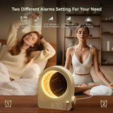 Wake Up Light Sunrise Alarm Clock Dual Alarm Stepless Dimmable Moon Lamp 10 Soothing Sounds Sleep Timer Night Light - Omega Lifestyles