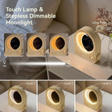 Wake Up Light Sunrise Alarm Clock Dual Alarm Stepless Dimmable Moon Lamp 10 Soothing Sounds Sleep Timer Night Light - Omega Lifestyles