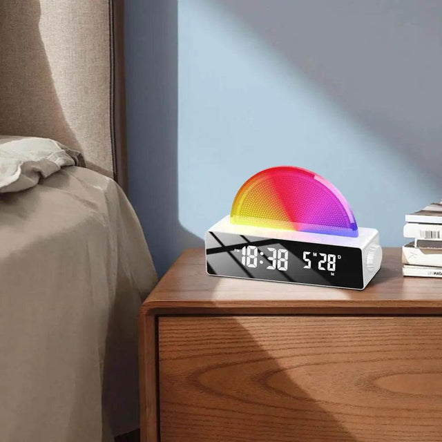 Wake Up Light Sunrise Alarm Clock Wake-up Atmosphere Night Light Smart Alarm Clock Alarm Clocks For Bedrooms Multi-Color Display - Omega Lifestyles
