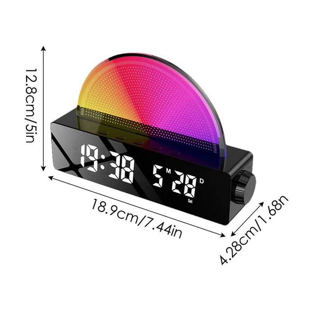Wake Up Light Sunrise Alarm Clock Wake-up Atmosphere Night Light Smart Alarm Clock Alarm Clocks For Bedrooms Multi-Color Display - Omega Lifestyles