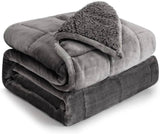 Weighted Blanket 15 lbs Queen Size 60x80 inches, Flannel Shaggy Sherpa Weighted Blanket for Adults Comfortable Weighted Blankets - Omega Lifestyles