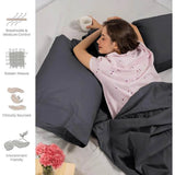 WESTBROOKE Lush Sateen 100% Cotton Sheet Set | King Size Sateen Sheets - 4 Piece Long Staple Cotton Bedding Set with Elasticized - Omega Lifestyles