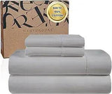 WESTBROOKE Lush Sateen 100% Cotton Sheet Set | King Size Sateen Sheets - 4 Piece Long Staple Cotton Bedding Set with Elasticized - Omega Lifestyles
