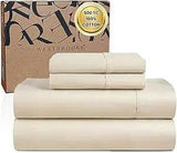 WESTBROOKE Lush Sateen 100% Cotton Sheet Set | King Size Sateen Sheets - 4 Piece Long Staple Cotton Bedding Set with Elasticized - Omega Lifestyles