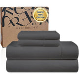 WESTBROOKE Lush Sateen 100% Cotton Sheet Set | King Size Sateen Sheets - 4 Piece Long Staple Cotton Bedding Set with Elasticized - Omega Lifestyles