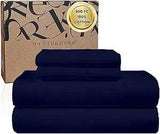 WESTBROOKE Lush Sateen 100% Cotton Sheet Set | King Size Sateen Sheets - 4 Piece Long Staple Cotton Bedding Set with Elasticized - Omega Lifestyles