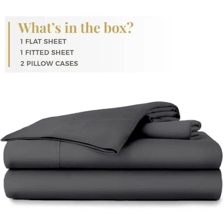 WESTBROOKE Lush Sateen 100% Cotton Sheet Set | King Size Sateen Sheets - 4 Piece Long Staple Cotton Bedding Set with Elasticized - Omega Lifestyles