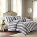 Zuri Soft Plush Comforter Set, Faux Fur Animal Stripes Design, Faux Mink On The Reverse, Modern All Season Bedding Set with Mat - Omega Lifestyles