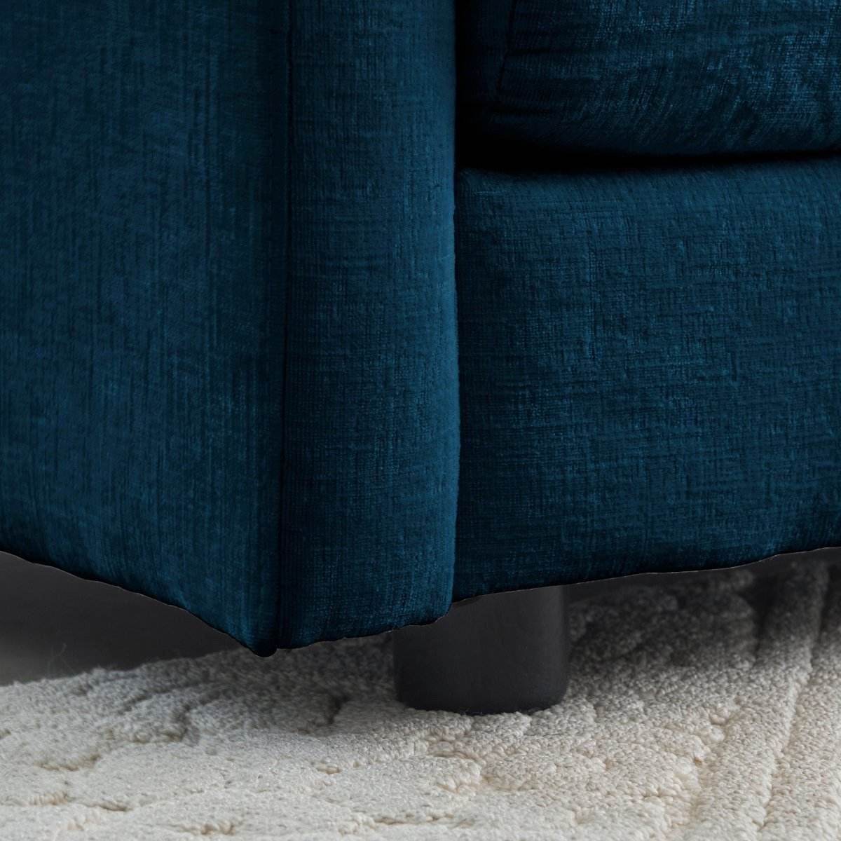 2-Piece Blue Chenille Upholstered Loveseat And Chair Set - Sleep Galleria