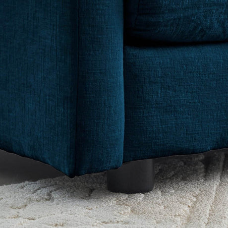 2-Piece Blue Chenille Upholstered Loveseat And Chair Set - Sleep Galleria