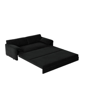 3-In-1 Convertible Velvet Queen Sleeper Sofa Bed With Storage - Omega Lifestyles