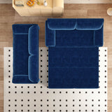 3 - In - 1 Convertible Velvet Queen Sleeper Sofa Bed With Storage - Slumberine - Omega Lifestyles