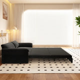 3-In-1 Convertible Velvet Queen Sleeper Sofa Bed With Storage - Omega Lifestyles