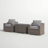 3 - Piece Chic Rattan Wicker Outdoor Seating Group - Slumberine - Omega Lifestyles