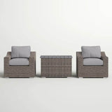 3 - Piece Chic Rattan Wicker Outdoor Seating Group - Slumberine - Omega Lifestyles