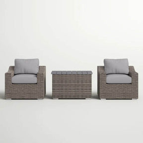 3-Piece Chic Rattan Wicker Outdoor Seating Group - Omega Lifestyles