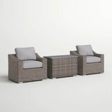 3 - Piece Chic Rattan Wicker Outdoor Seating Group - Slumberine - Omega Lifestyles