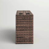 Espresso Wicker Outdoor Side Table With Drink Holders - Slumberine - Omega Lifestyles