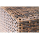 Espresso Wicker Outdoor Side Table With Drink Holders - Slumberine - Omega Lifestyles
